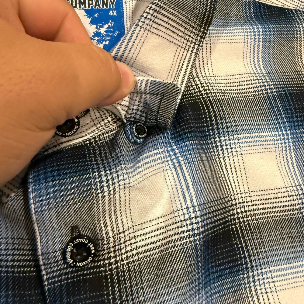 Dixxon Flannel Co West Coast Customs Plaid Button Up Mens 4X  Biker - Picture 9 of 16